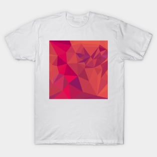 Jazzberry Jam Red Abstract Low Polygon Background T-Shirt